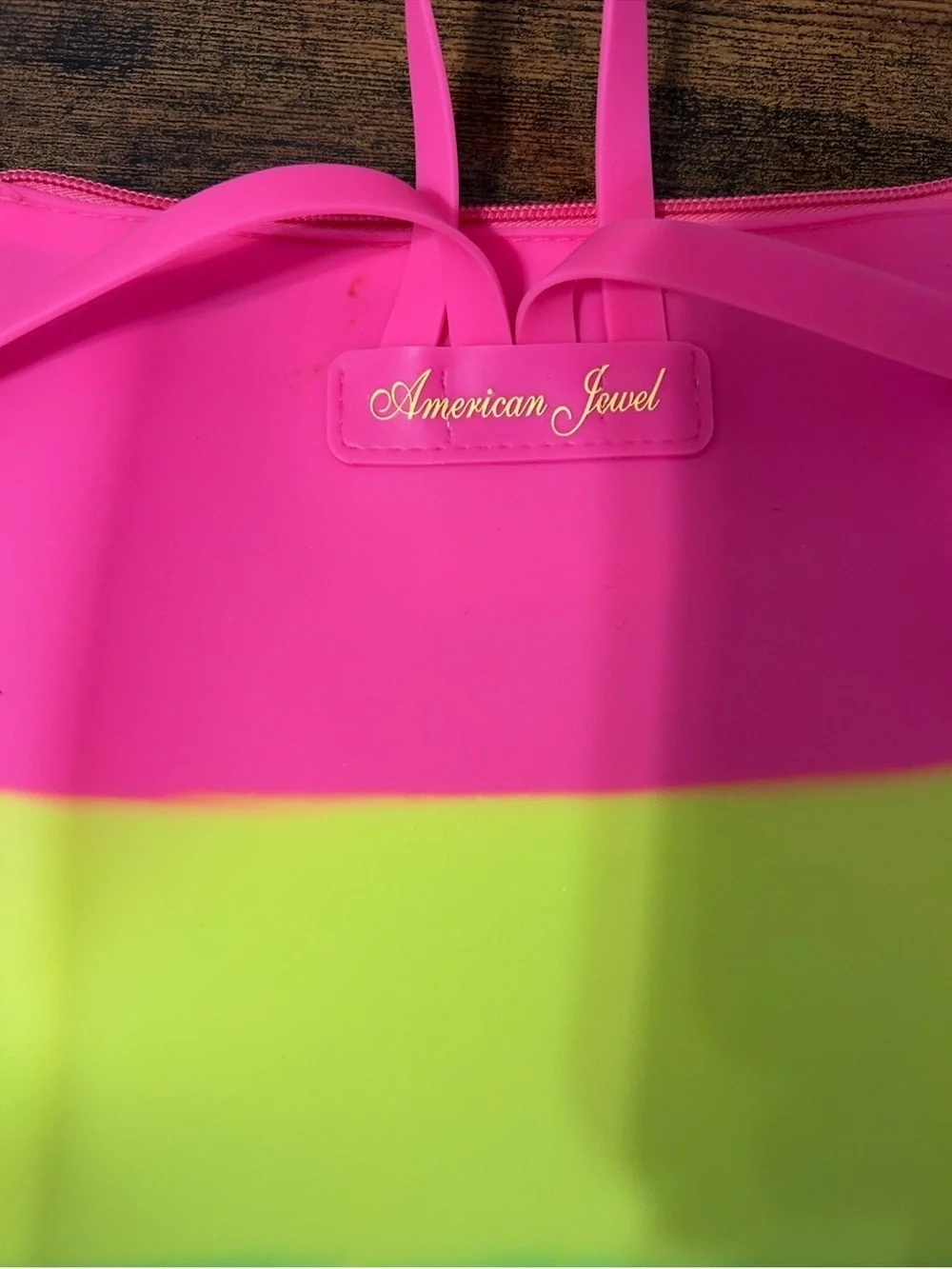American Jewel Neon Rainbow Silicone Mini Waterproof Backpack Tote Bag Festival